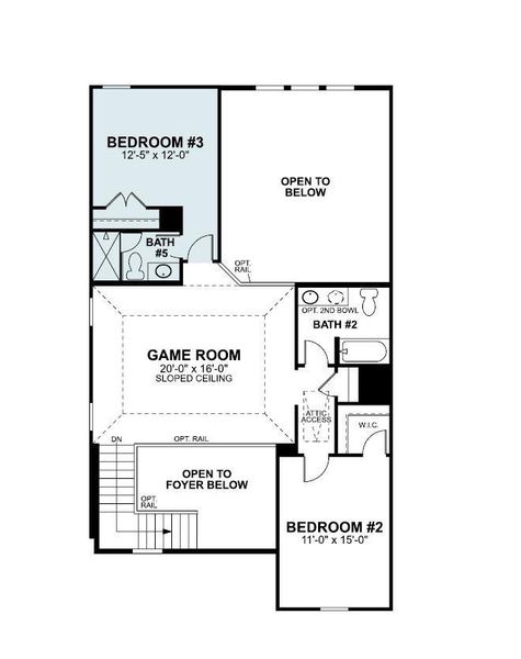 2D floor plan layout of this home in Edgewood, Leander, TX (Image 6).