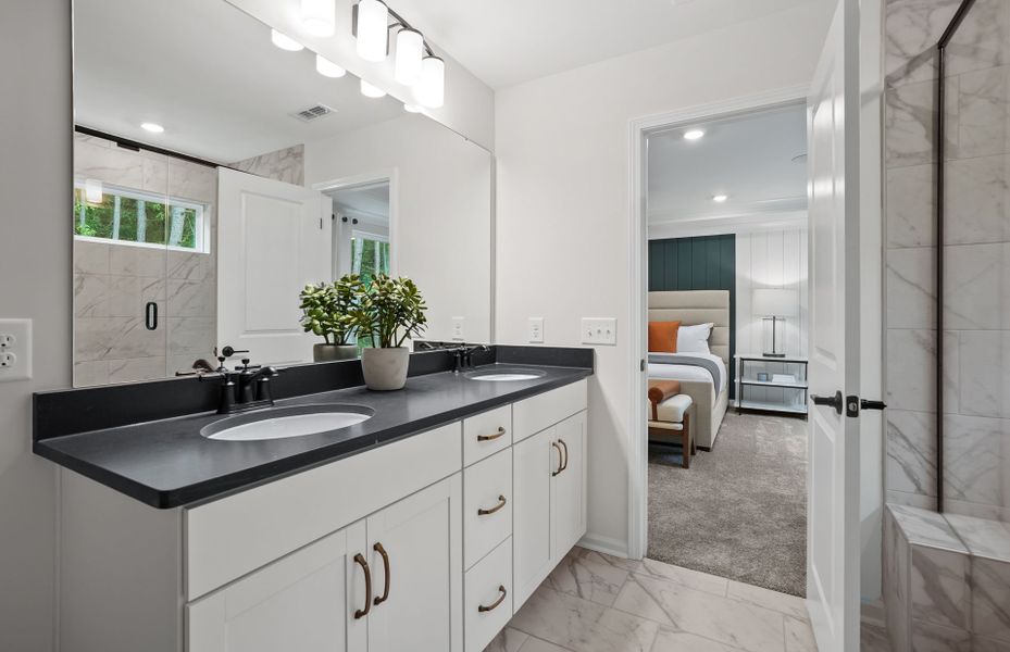 Furnished interior view inside a new home in Stewarts Landing, Charlotte (Image 5).