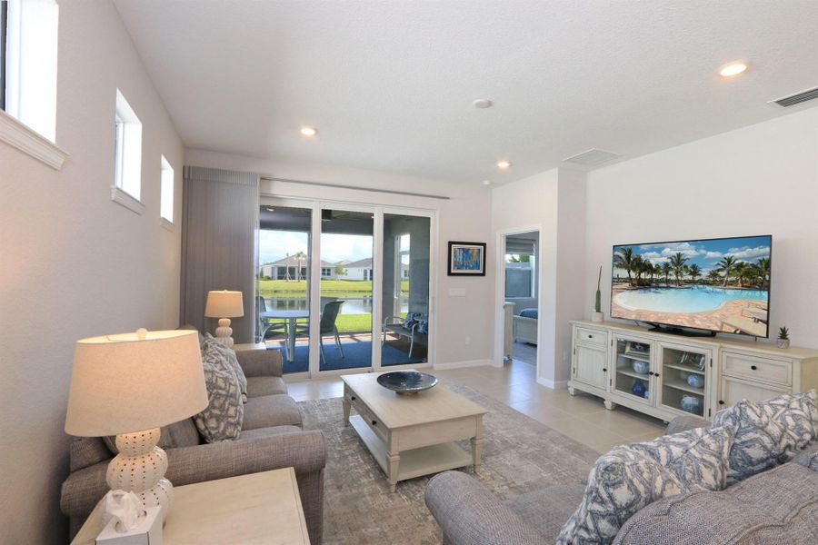 Furnished interior view inside a new home in Del Webb Tradition, Port St. Lucie (Image 15).
