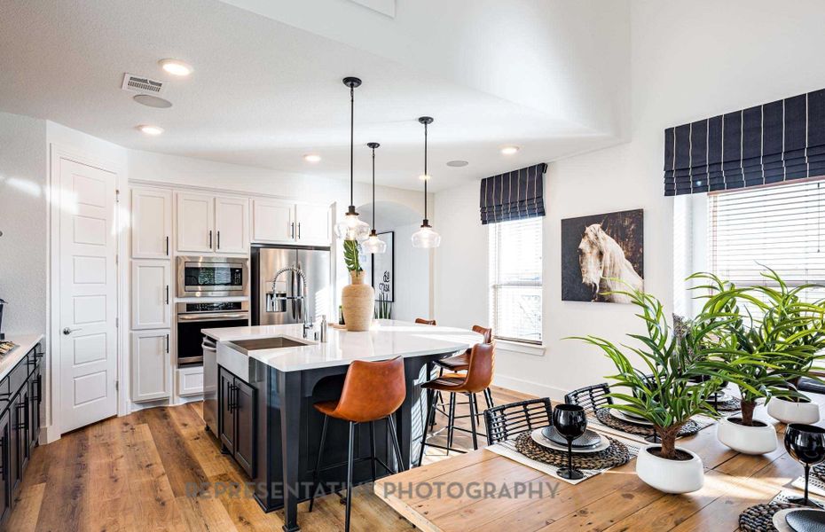 Furnished interior view inside a new home in Pomona: 40ft. lots, Manvel (Image 7).