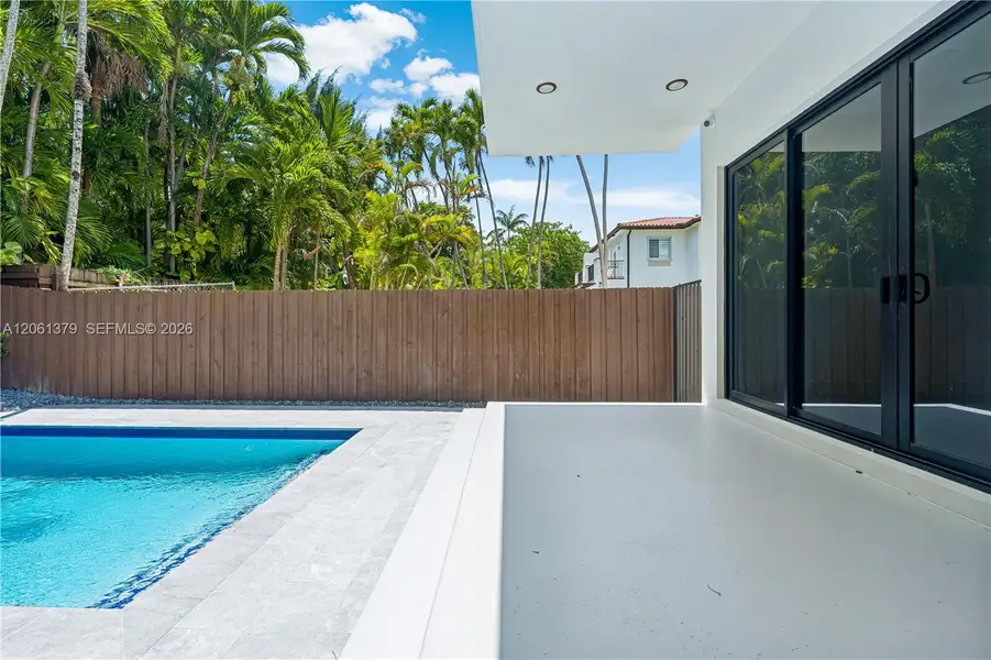 Exterior details and patio area of a home in , Miami (Image 3). Exterior details and patio area of a home in , Miami (Image 3).