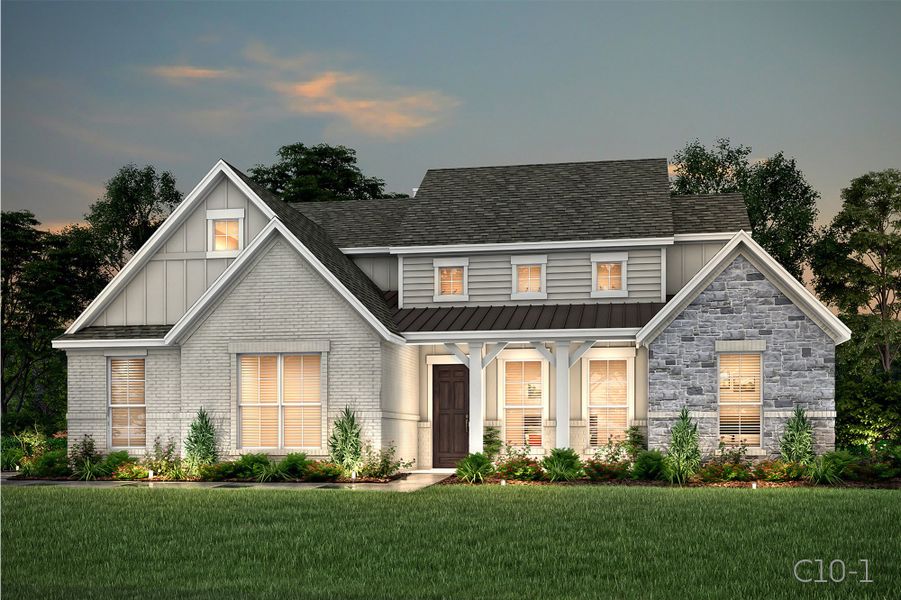 Representative exterior photo of a completed home built from the Hartford by John Houston Homes in Callan Village, Lorena, TX (Image 5). Representative exterior photo of a completed home built from the Hartford by John Houston Homes in Callan Village, Lorena, TX (Image 5).