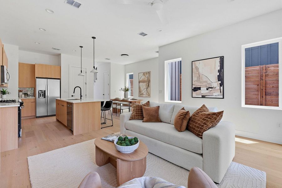 Furnished interior view inside a new home in , Austin (Image 7). Furnished interior view inside a new home in , Austin (Image 7).
