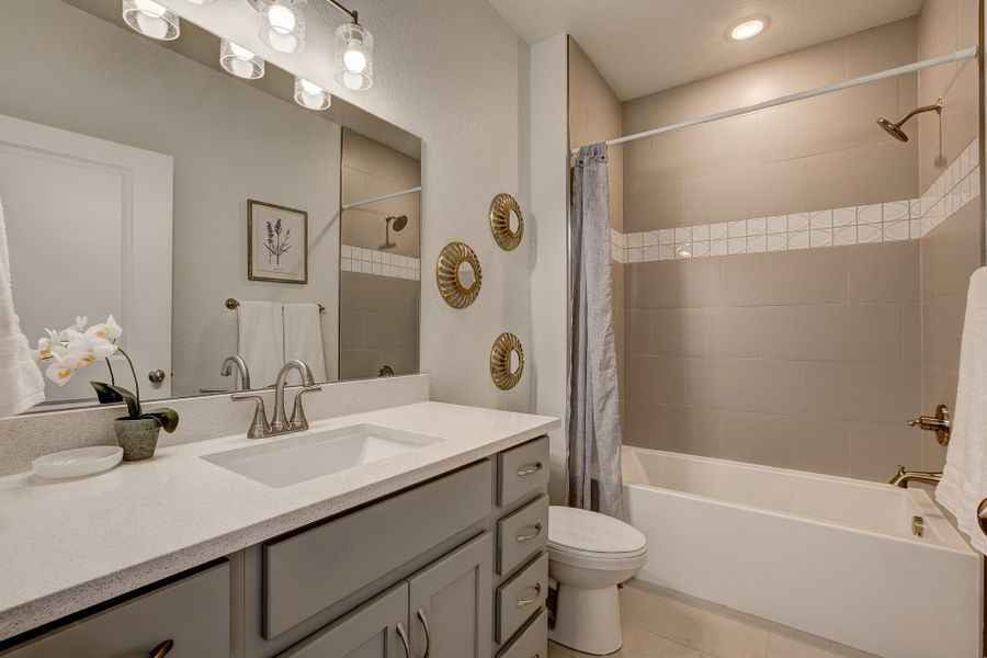 Representative furnished interior of a home built from the The Cambridge by Landmark Homes in The Lakes at Centerra, Loveland (Image 28).