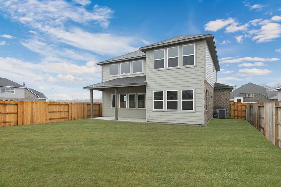 Representative exterior details of a home built from the Finnigan by Chesmar Homes in Buffalo Crossing, Cibolo (Image 3).