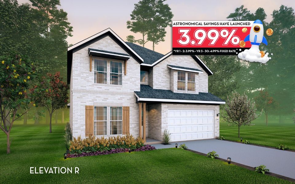 Front exterior of a new home in Westridge, McKinney, TX, highlighting curb appeal (Image 1).