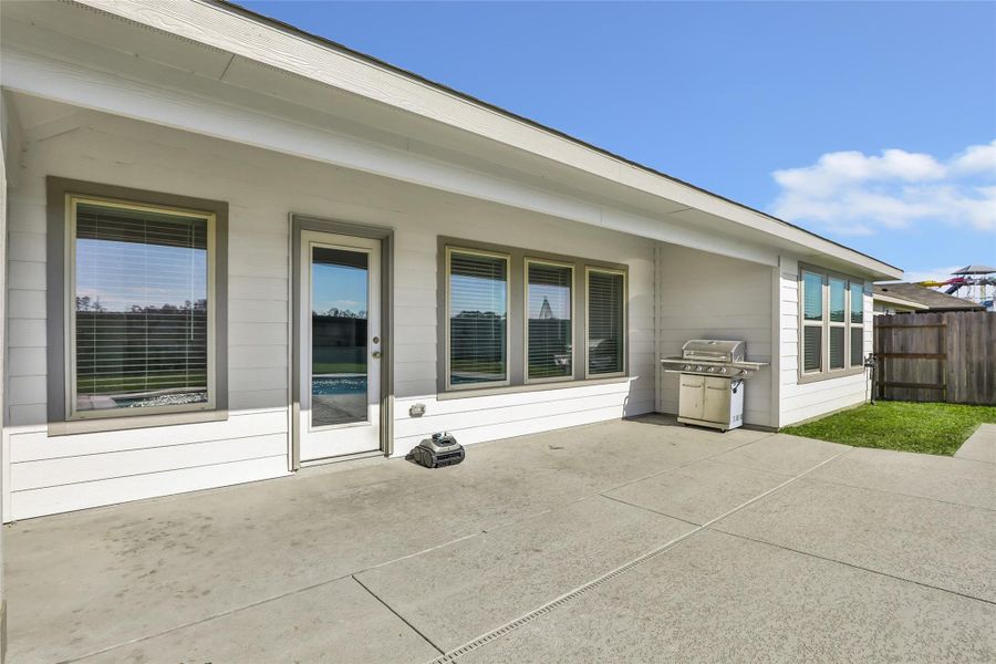 Back patio view. Back patio view.