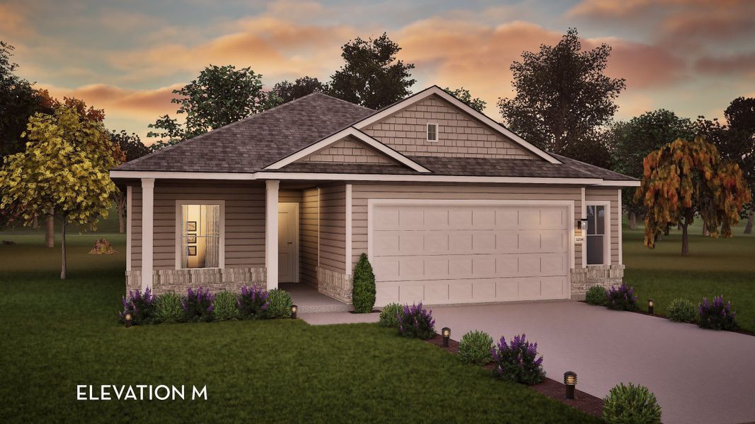 Representative exterior photo of a completed home built from the Frio by CastleRock Communities in Paramount, Kyle, TX (Image 2).