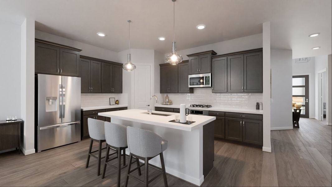 Representative furnished interior of a home built from the Landon by Risewell Homes in 6 Creeks, Kyle (Image 3).