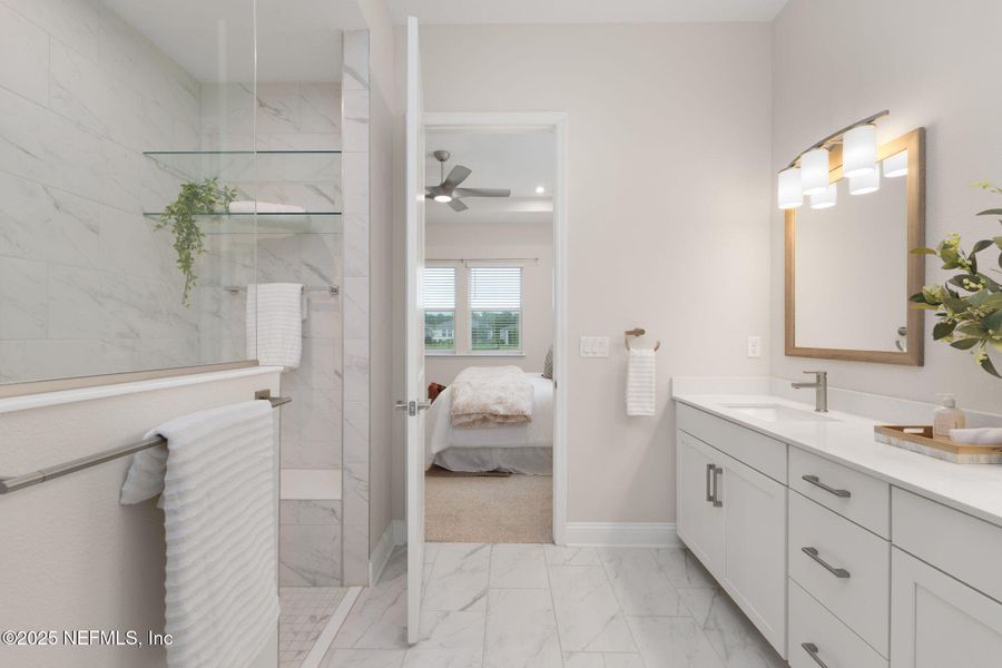 Furnished interior view inside a new home in , St. Johns (Image 12).