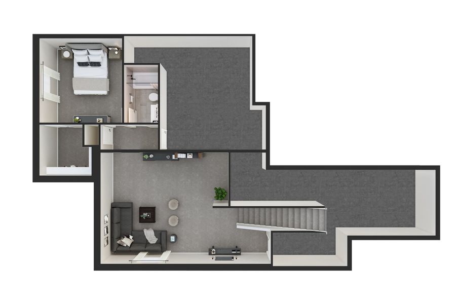 2D floor plan layout for the 3405 by Tri Pointe Homes in Westside Crossing, Berthoud, CO (Image 6).