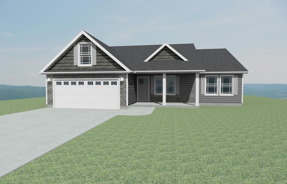 Representative exterior photo of a completed home built from the Archer by Enchanted Homes in Ballentine Ridge, Lyman, SC (Image 1).