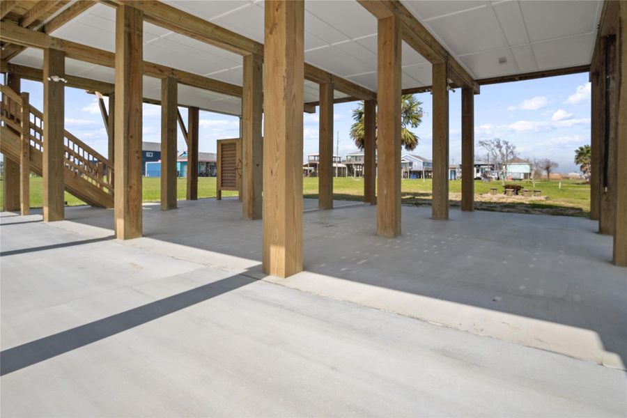 Exterior details and patio area of a home in , Crystal Beach (Image 2). Exterior details and patio area of a home in , Crystal Beach (Image 2).