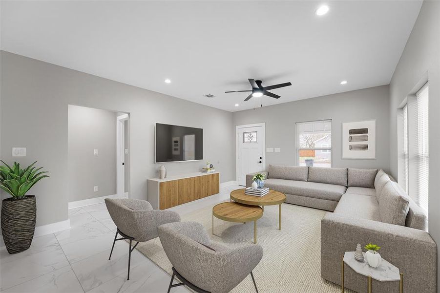 Furnished interior view inside a new home in , Dallas (Image 7).