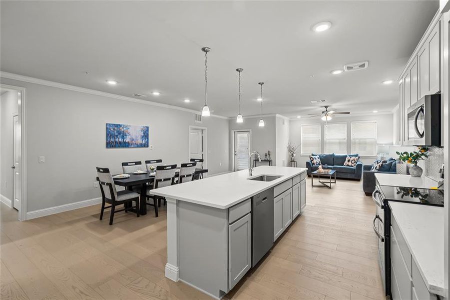 Furnished interior view inside a new home in , Allen (Image 4). Furnished interior view inside a new home in , Allen (Image 4).