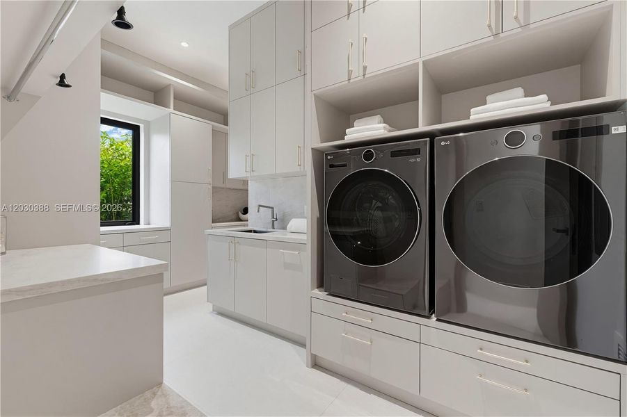 Furnished interior view inside a new home in , Miami (Image 18).