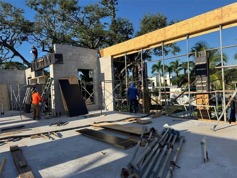 In-progress construction of a new home in , Sarasota, FL (Image 4).
