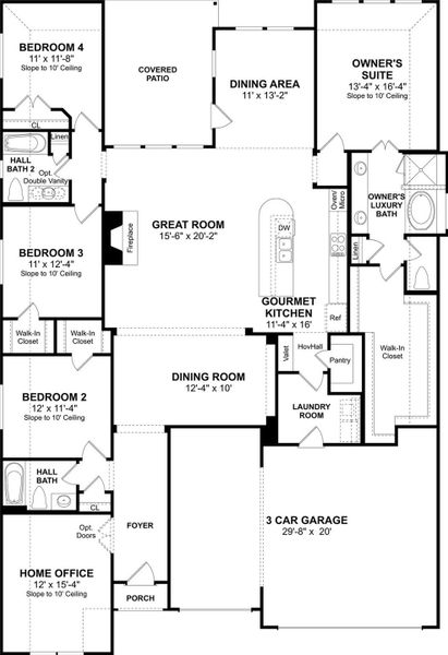 The Cooperfield floor plan by K. Hovnanian Homes. 1st Floor shown. *Prices, plans, dimensions, features, specifications, materials, and availability of homes or communities are subject to change without notice or obligation.