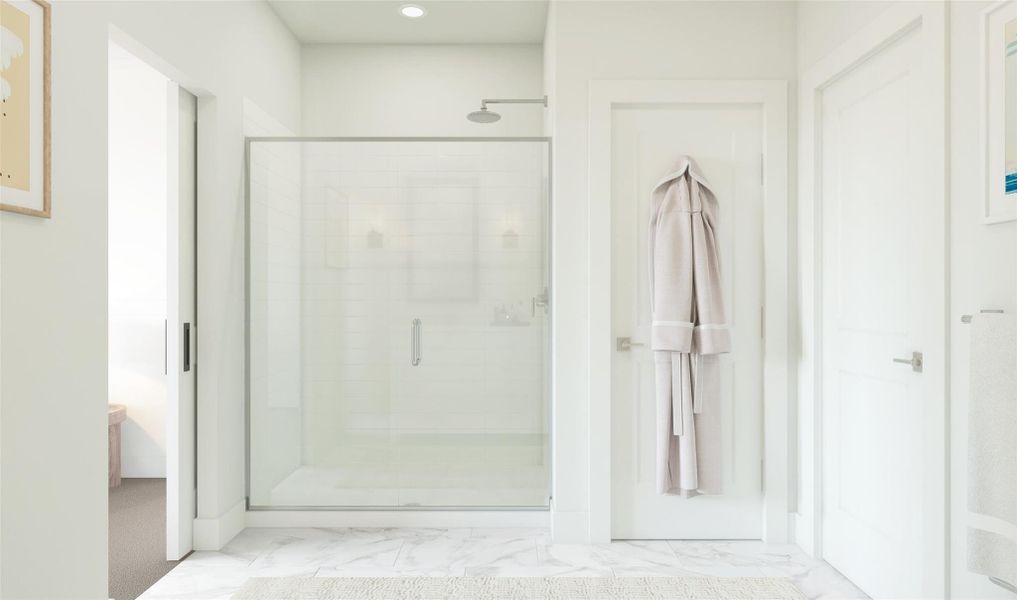 Serene primary bath (*Artist rendering used for illustration purposes only.) Serene primary bath (*Artist rendering used for illustration purposes only.)