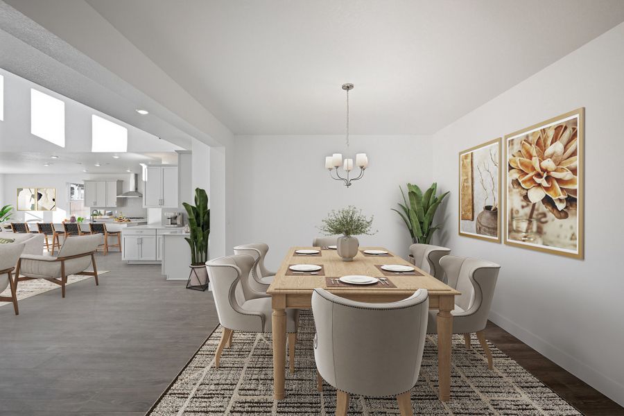 Furnished interior view inside a new home in Trailstone, Arvada (Image 9).