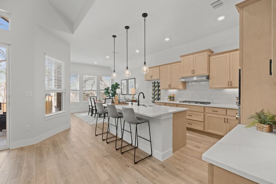 Furnished interior view inside a new home in 6 Creeks, Kyle (Image 11).