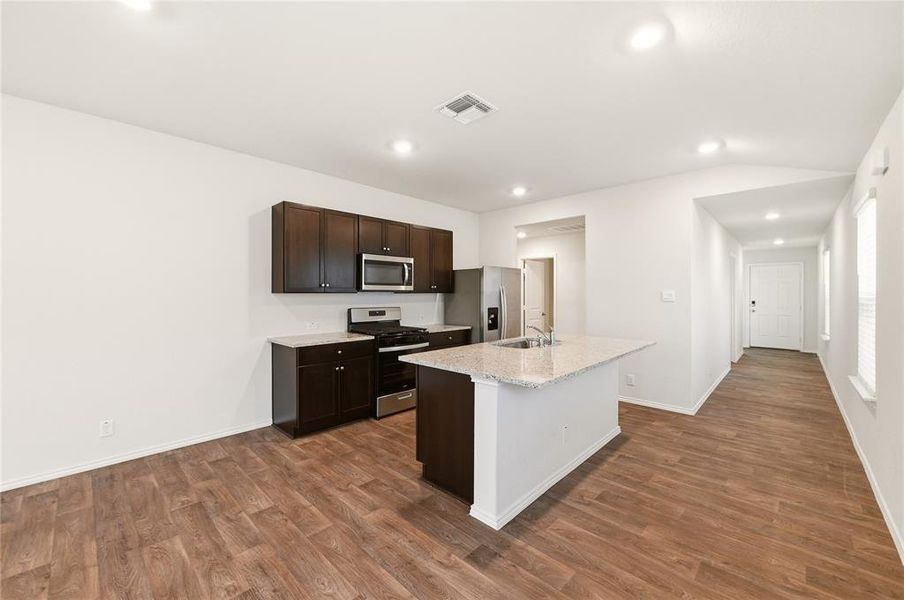Furnished interior view inside a new home in , Converse (Image 10).