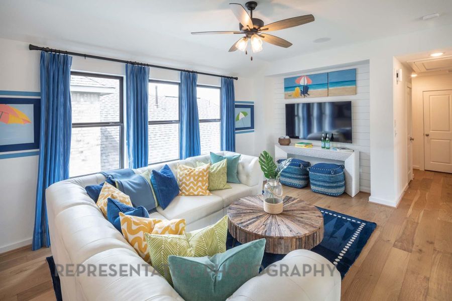 Furnished interior view inside a new home in Pomona, Manvel (Image 32).