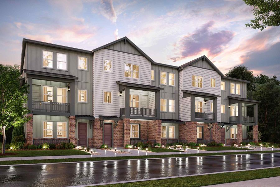 A row of houses. A row of houses.