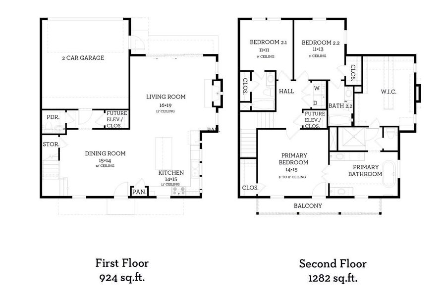 2D floor plan layout of this home in Eastwood Green, Houston, TX (Image 4).