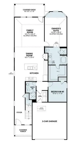 2D floor plan layout of this home in Pinewood at Grand Texas, New Caney, TX (Image 4).