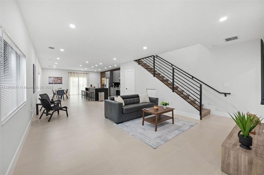 Furnished interior view inside a new home in , Miami (Image 10). Furnished interior view inside a new home in , Miami (Image 10).