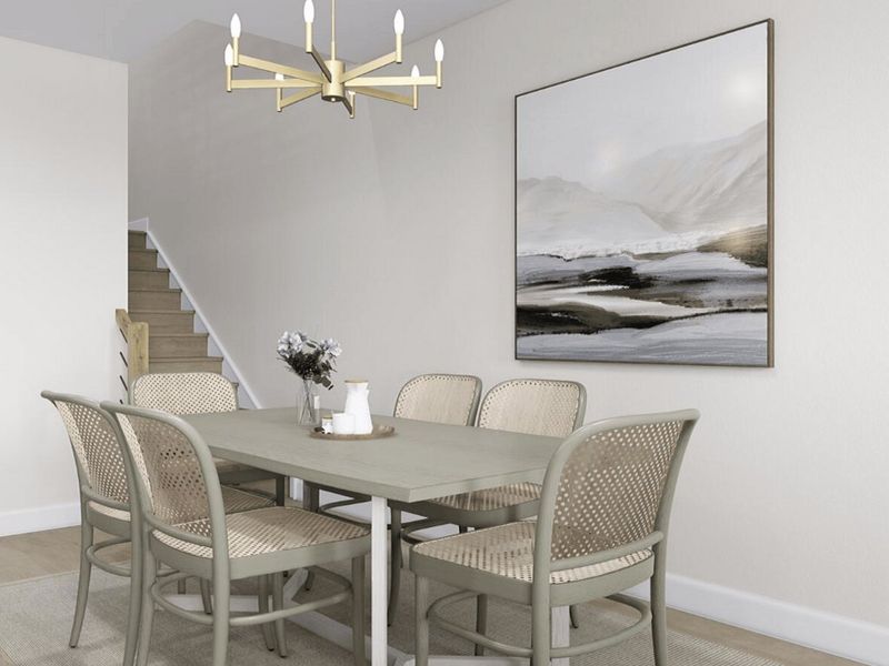 Representative furnished interior of a home built from the York by Tri Pointe Homes in Grahym at Southbridge, Fort Mill (Image 9).