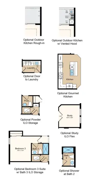 2D floor plan layout of this home in Coasterra Community Group Page, Palmetto, FL (Image 3).