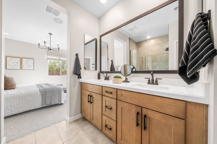 Primary Bathroom | Brisa | Mira Vista at Victory in Buckeye, AZ by Landsea Homes