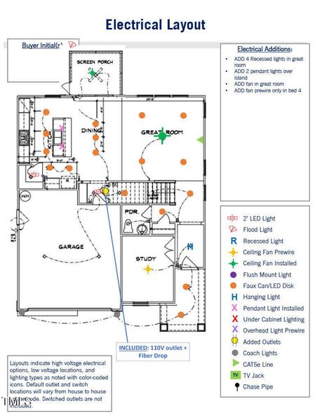 Electrical Layout First Floor