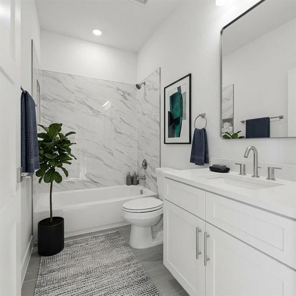 Furnished interior view inside a new home in , Farmers Branch (Image 14).
