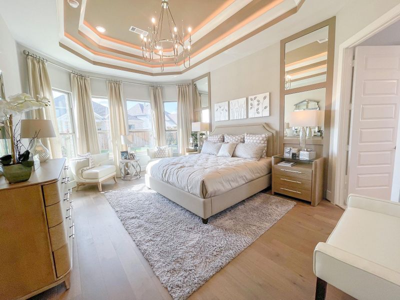 Furnished interior view inside a new home in Bridgeland, Cypress (Image 23).