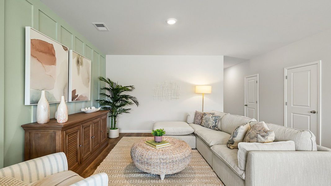 Representative furnished interior of a home built from the Denmark by D.R. Horton in Marion Village, Santee (Image 4).