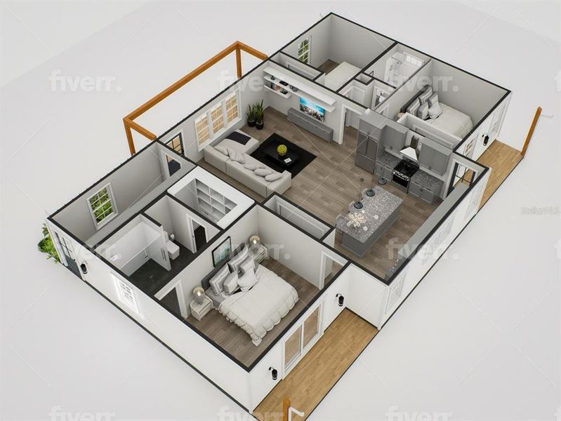 2D floor plan layout of this home in , Satsuma, FL (Image 6).