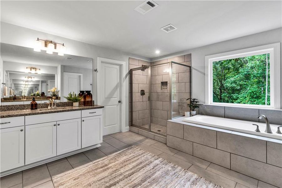 Furnished interior view inside a new home in The Estates at Hurricane Pointe, Douglasville (Image 40). Furnished interior view inside a new home in The Estates at Hurricane Pointe, Douglasville (Image 40).