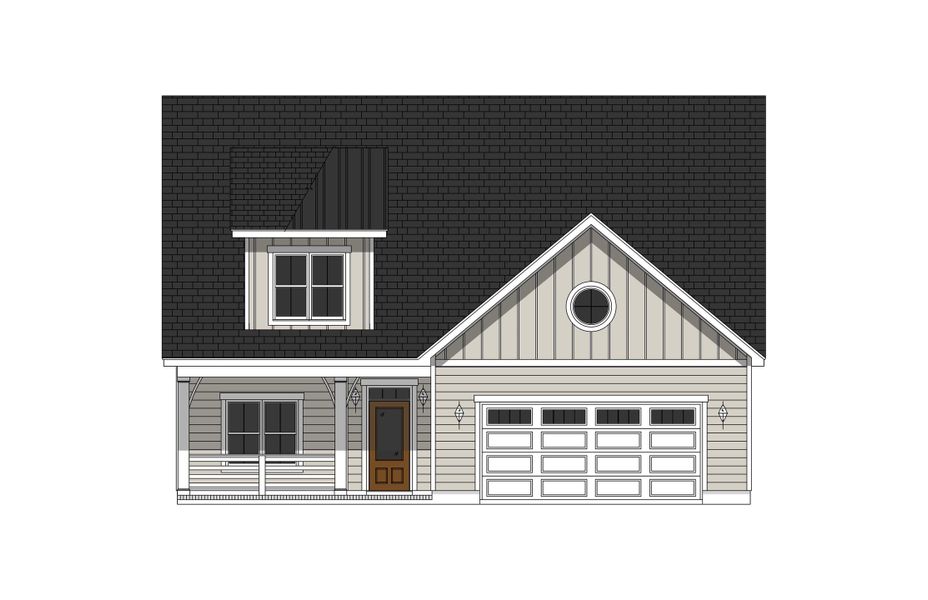 Representative exterior photo of a completed home built from the Scout by Bill Clark Homes in Riverside Cove, Wilmington, NC (Image 21).