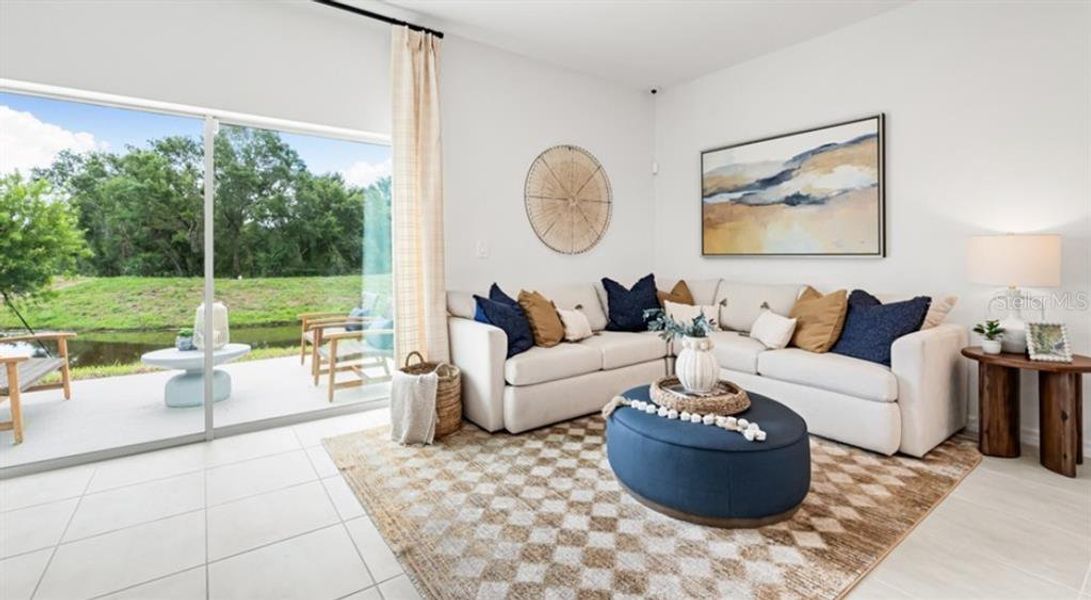 Furnished interior view inside a new home in The Towns at Firethorn, Parrish (Image 8).