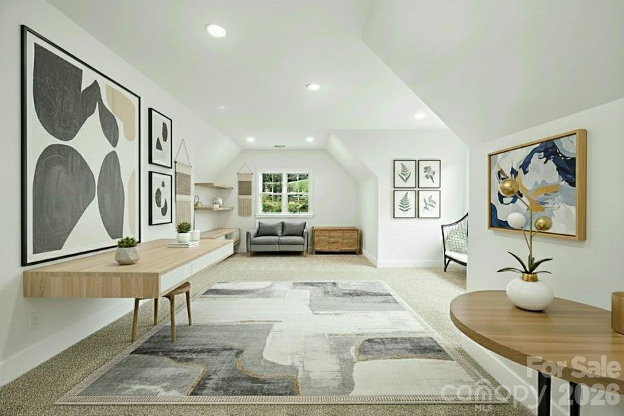 HUGE rec/bonus room above garage virtually staged HUGE rec/bonus room above garage virtually staged