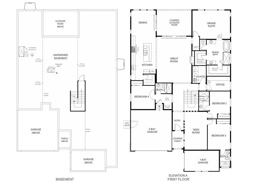 2D floor plan layout for the 2 by Trumark Homes in Festival at RainDance, Windsor, CO (Image 3).