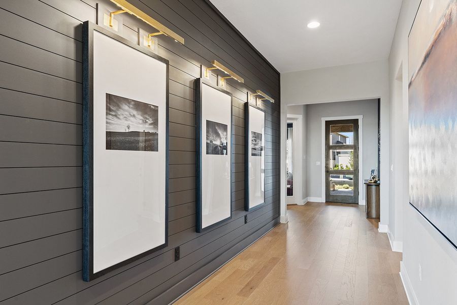 Furnished interior view inside a new home in Park Collection at Lariat, Liberty Hill (Image 6). Furnished interior view inside a new home in Park Collection at Lariat, Liberty Hill (Image 6).