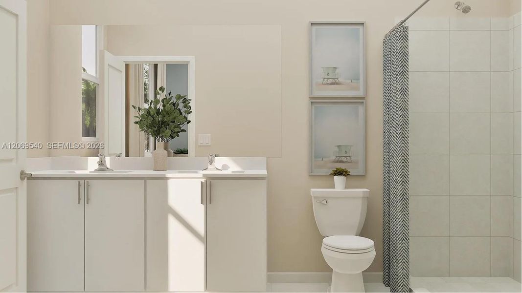 Furnished interior view inside a new home in Breezewood, Miami (Image 8).