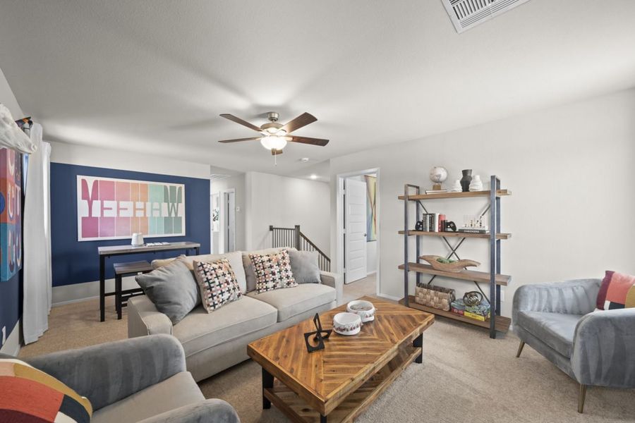 Representative furnished interior of a home built from the Legacy Hills 2460 by Brohn Homes in Legacy Hills, Mico (Image 15).