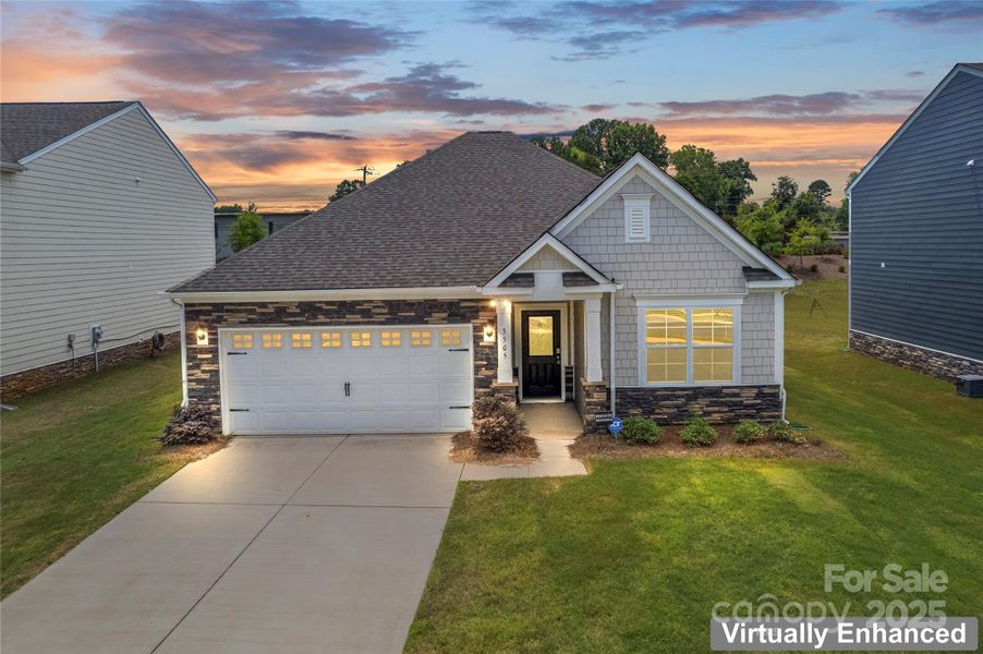 Front exterior of a new home in Azalea Ridge, Mount Holly, NC, highlighting curb appeal (Image 16).
