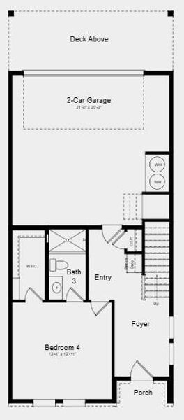 2D floor plan layout of this home in Alder Creek, Cumming, GA (Image 3).