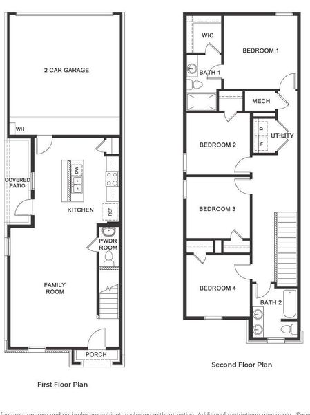 2D floor plan layout for the Burbank by D.R. Horton in California Meadows, Arlington, TX (Image 3). 2D floor plan layout for the Burbank by D.R. Horton in California Meadows, Arlington, TX (Image 3).